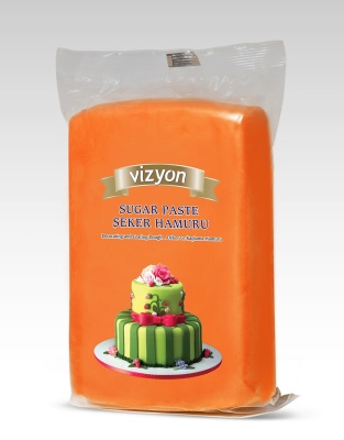 картинка Сахарная Мастика "Vizyon" - Оранжевая, 1кг. (SPO*Q) от магазина Crumble-shop.ru