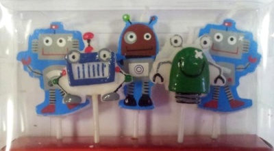 картинка Свечи для торта - Цветные 11 см, 6 шт от магазина Crumble-shop.ru