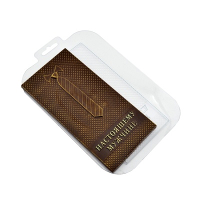 картинка Форма пластиковая для отливки шоколада - "Плитка Мужчине Галстук" от магазина Crumble-shop.ru