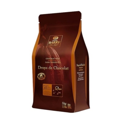 картинка Шоколад Cacao Barry "Drops de Chocolat" - темный шоколад, (уп 5 кг) от магазина Crumble-shop.ru