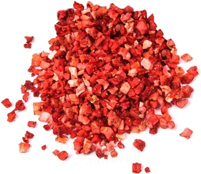 картинка Сублимированная клубника, кусочки, 5 мм, 50 гр. от магазина Crumble-shop.ru