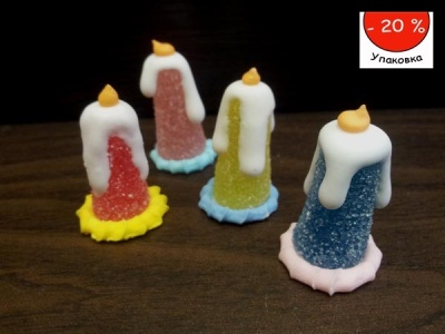 картинка Сахарные фигурки - "Свечи", 140шт. (14333) от магазина Crumble-shop.ru
