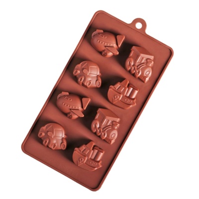 картинка Форма силиконовая для конфет - "Транспорт", 8 ячеек от магазина Crumble-shop.ru