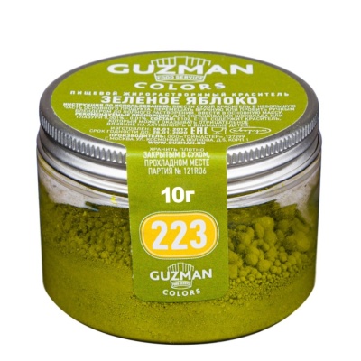 картинка Краситель "Guzman" жирорастворимый - Зеленое яблоко, 10 гр от магазина Crumble-shop.ru